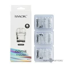 SMOK NOVO 4 NO COIL 3/PACK EMPTY POD (CLEAR)