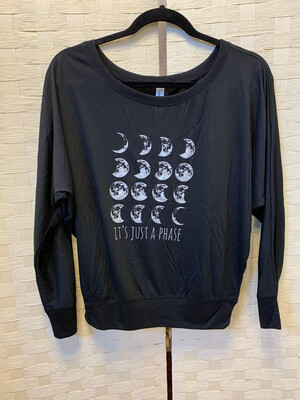 It's Just a Phase Long Sleeve Flowy Tee- 2XL