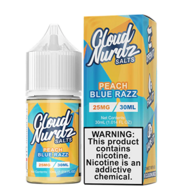 Cloud Nurdz Salt Peach Blue Raspberry 25mg 30ml