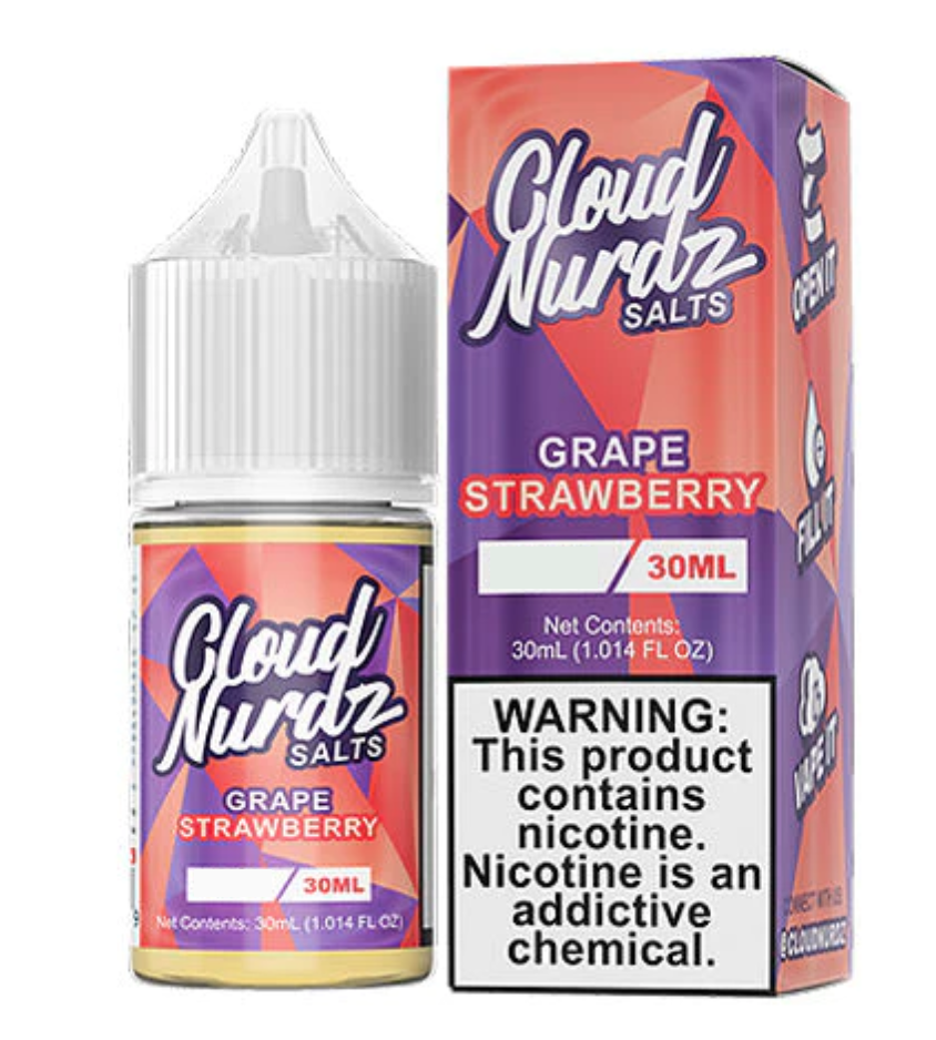 Cloud Nurdz Salt Grape Strawberry Iced 50mg 30ml