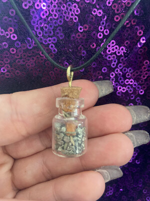 Bring Me The Money Spell Bottle Necklace