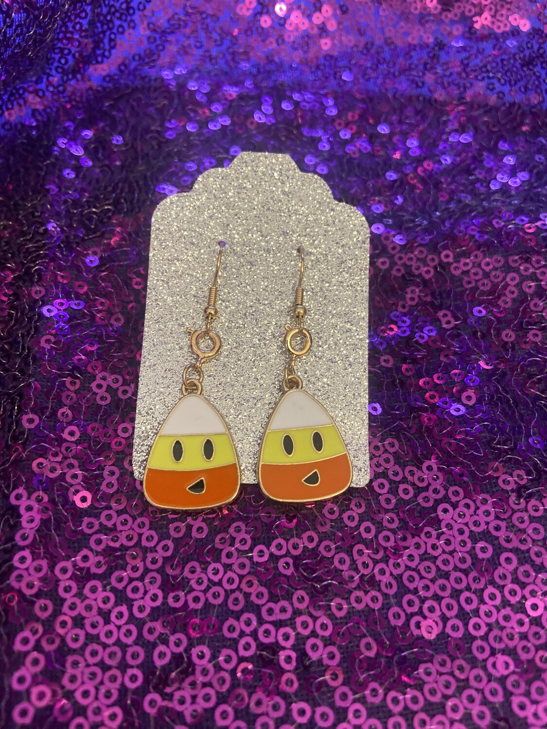Candy Corn Earrings, Design: W/ Face
