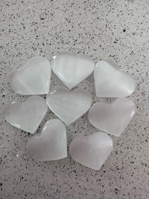 Selenite Hearts