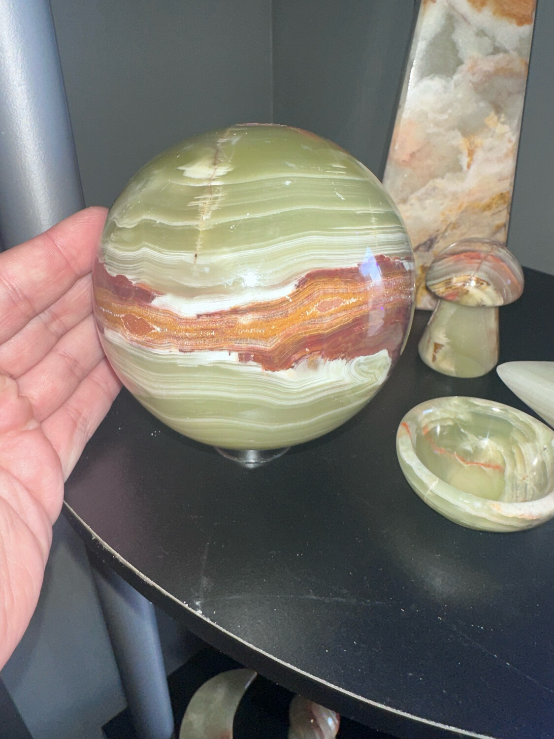 Green Onyx Sphere (HUGE)