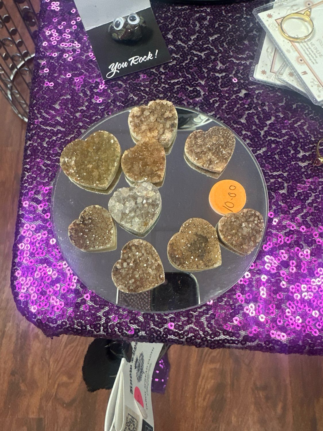 Mini Druzy Hearts