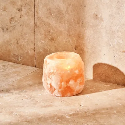 Natural Himalayan Salt Rock Tea-Light Holder