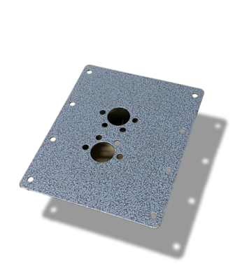 Air heater mounting plate for use with sub-floor