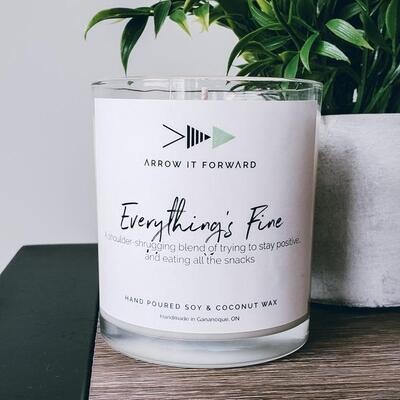 Everything is Fine Arrow It Forward candle