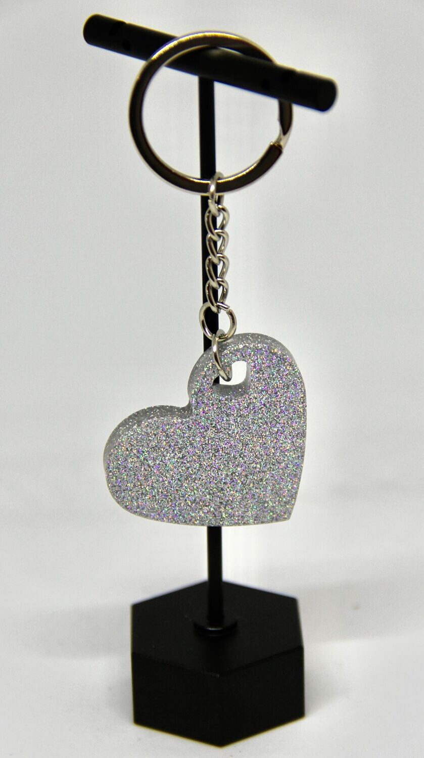 SPARKLE HEART KEYRING AND CLIP – traceytanner