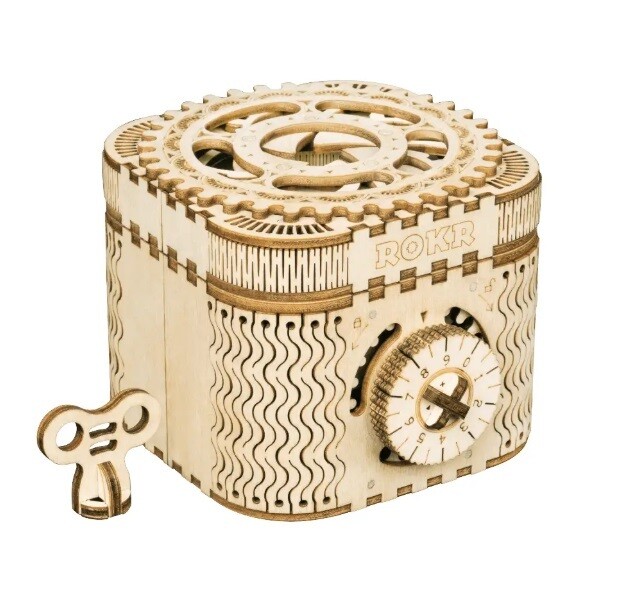 Wood Treasure Box with Lock Wood Treasure Box with Lock