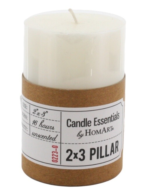 Ivory Pillar Paraffin Wax Candle 2 x 3 inches Ivory Pillar Paraffin Wax Candle 2 x 3 inches