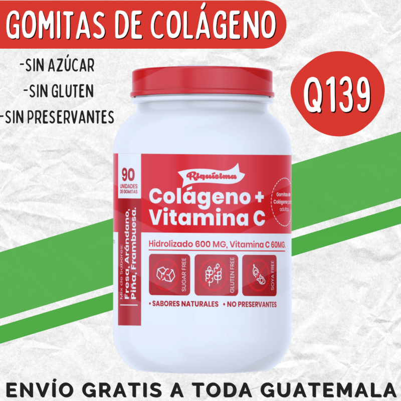 Bote Gomitas de Colágeno + Vitamina C 90uds