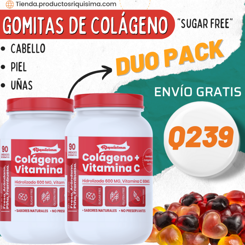 Duo pack Gomitas de Colágeno + Vitamina C 180uds Duo pack Gomitas de Colágeno + Vitamina C 180uds