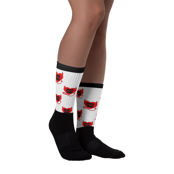 BULLYCRUSH Black Rimmed Socks, Size: M