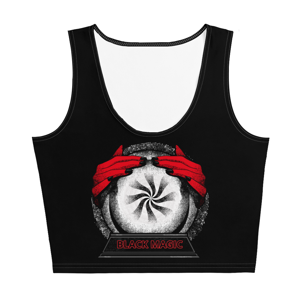 BLACK MAGIC/BLACK ROSE GRO$$ (RED) Crop Top, Size: XS