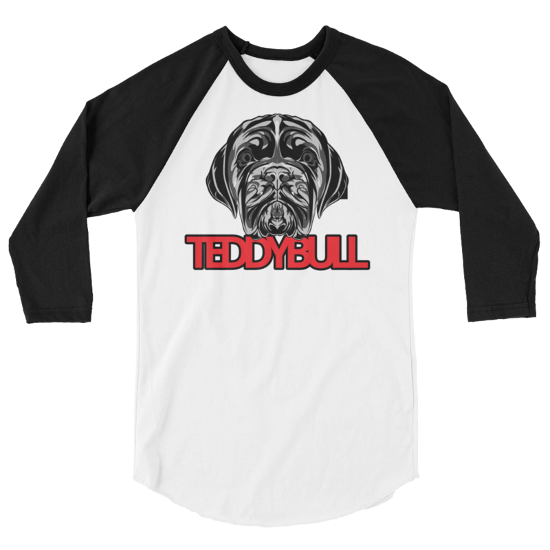 LA LINEA NEGRA TEDDYBULL (BLACK/RED)/GRO$$ (RED) 3/4 sleeve raglan shirt