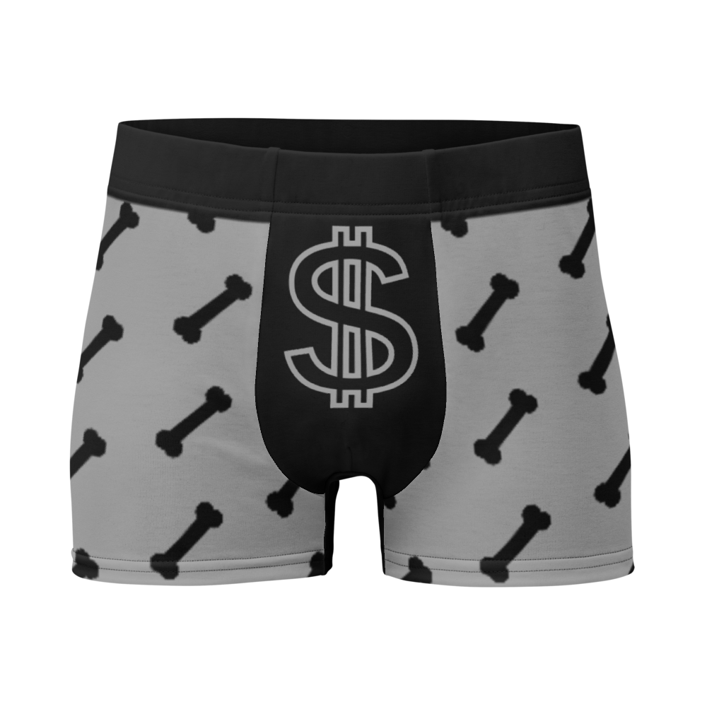 BLACK BONE/VARIOUS SMOKES/GRO$$ (BLACK) PREMIUM Boxer Briefs, Size: XS