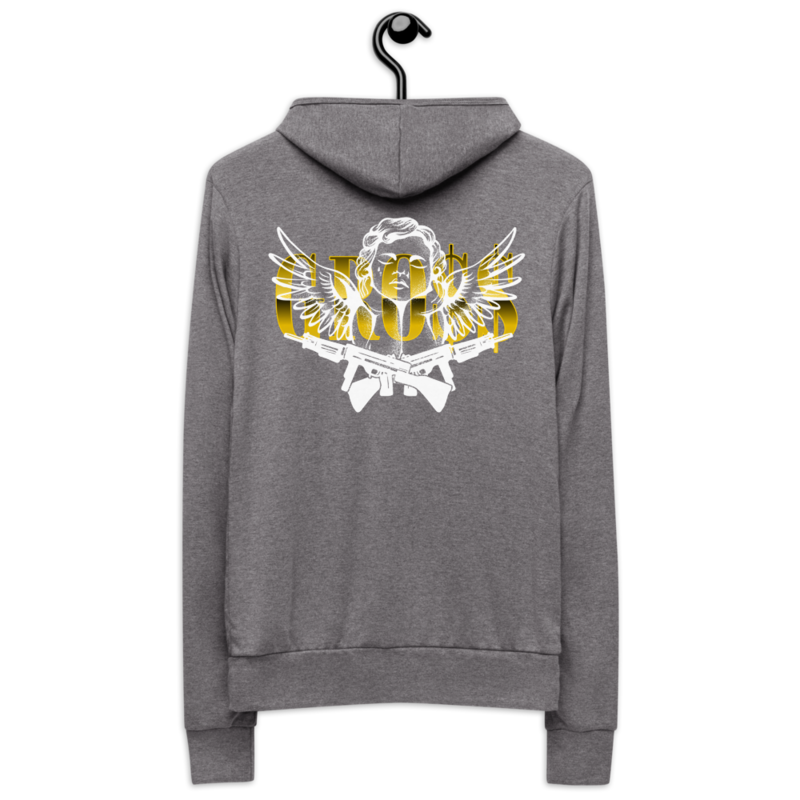 2 GRO$$ (GOLD) HEAVENLY PIECE PREMIUM Unisex zip hoodie (GREY)