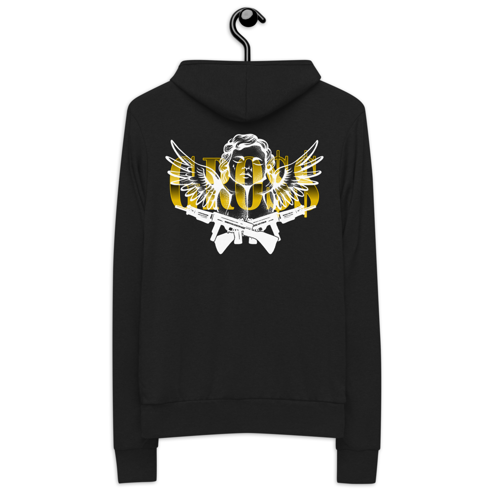 2 GRO$$ (GOLD) HEAVENLY PIECE PREMIUM Unisex zip hoodie (BLACK)