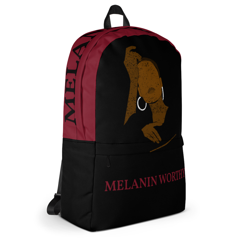 MELANIN WORTHY (BLACK/MAROON) SISTER COMPANY Backpack (PLUM/BLACK)