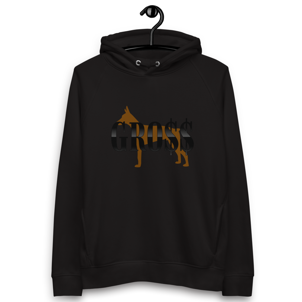 GRO$$ (BLACK) RO$$ (RUST) DOBERMAN PREMIUM Unisex pullover hoodie, Color: Black, Size: S