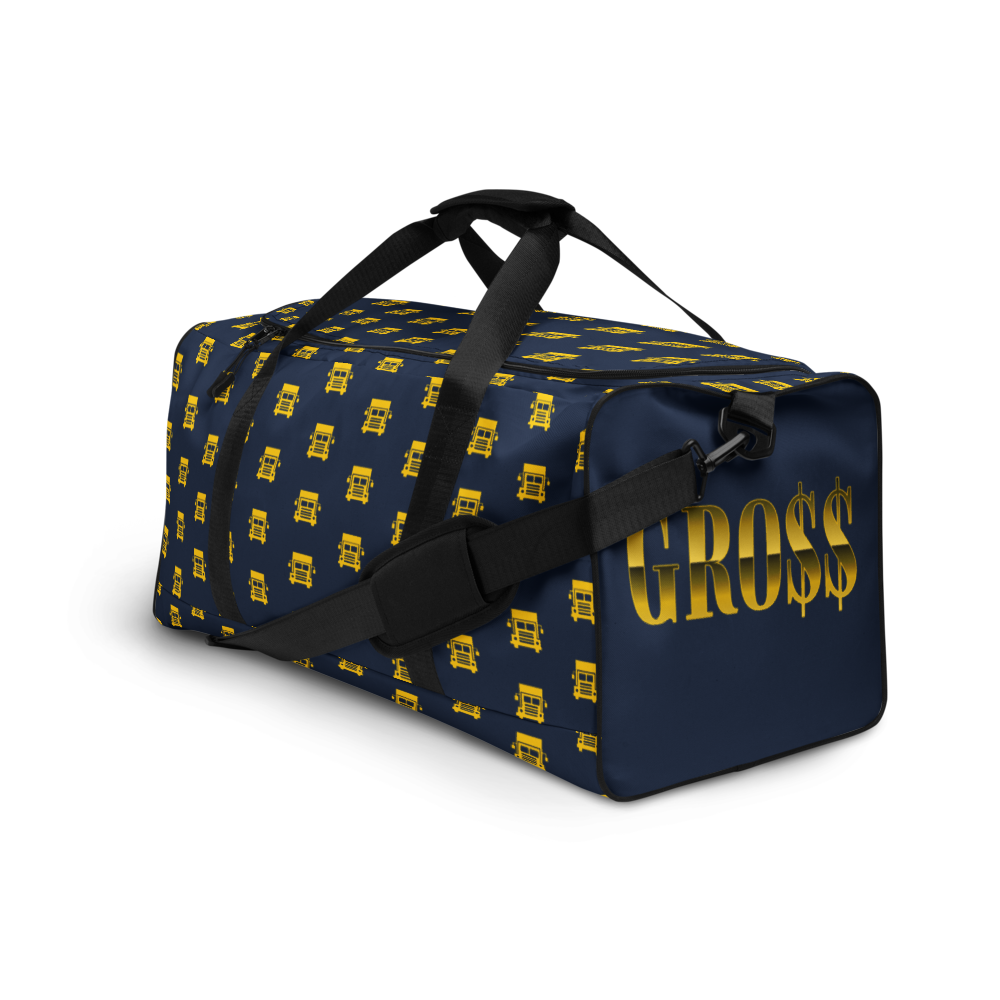 GRO$$ (YELLOW GOLD) BIG TRUCK AF (YELLOW GOLD) Duffle bag (NAVY)