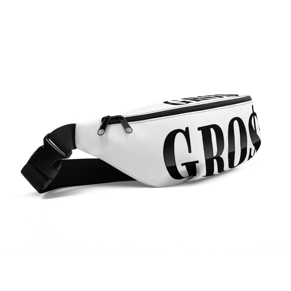 GRO$$ (BLACK) BELT BAG (WHITE)