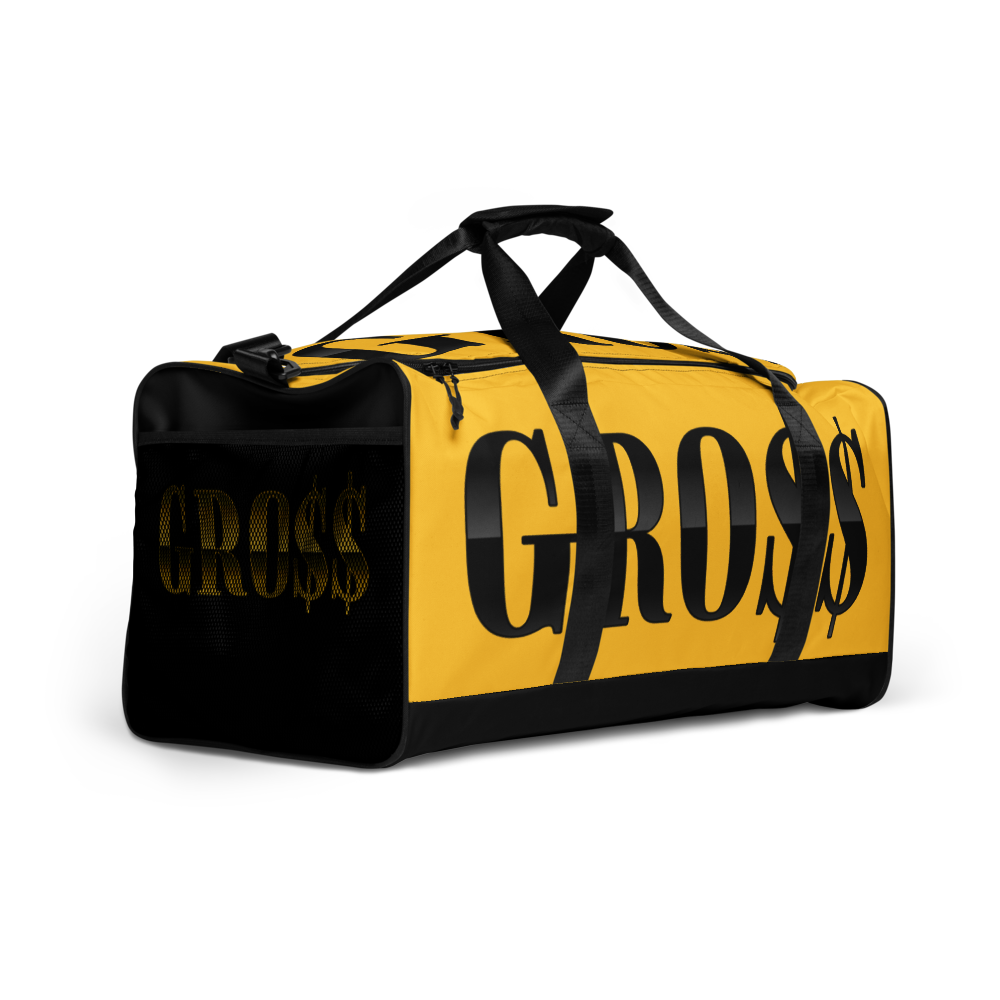 GRO$$ (BLACK/YELLOW GOLD) Duffle bag (BLACK/YELLOW GOLD)