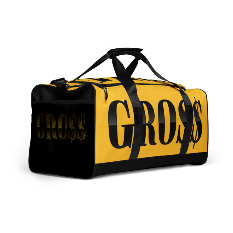 GRO$$ (BLACK/YELLOW GOLD) Duffle bag (BLACK/YELLOW GOLD)
