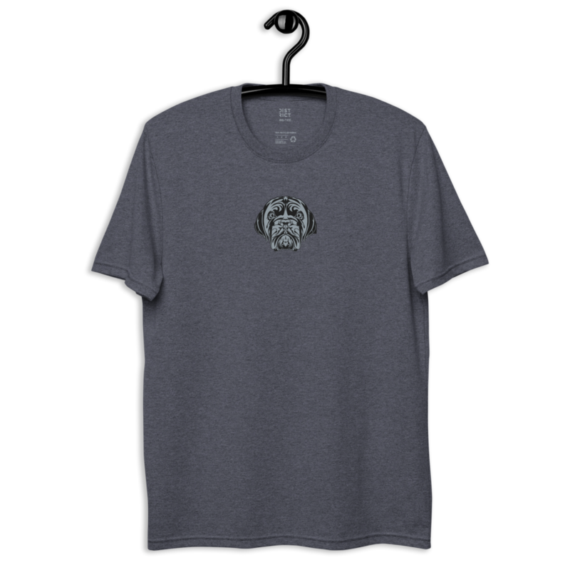 LA LINEA NEGRA (BLACK) Unisex recycled t-shirt (HEATHERED NAVY BLUE)