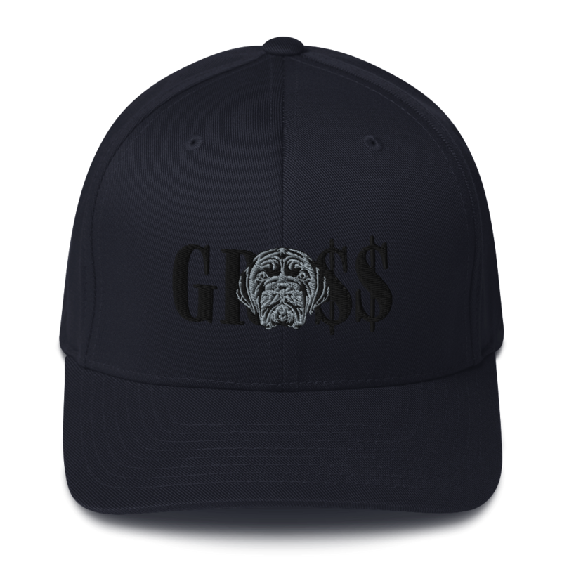 LA LINEA NEGRA/GRO$$ (BLACK) Structured Twill Cap (DARK NAVY BLUE)