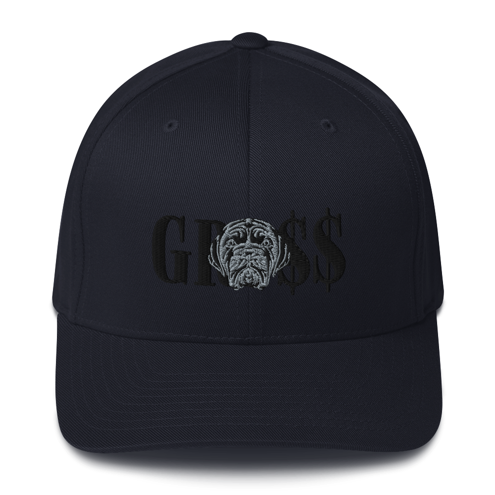 LA LINEA NEGRA/GRO$$ (BLACK) Structured Twill Cap (DARK NAVY BLUE)