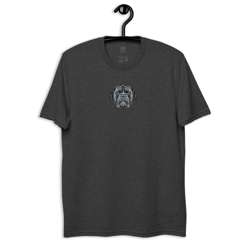 LA LINEA NEGRA (BLACK) Unisex recycled t-shirt (CHARCOAL HEATHER GREY)