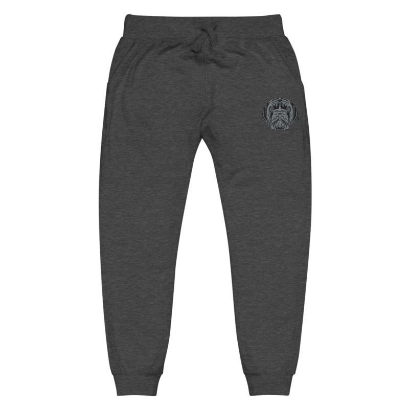LA LINEA NEGRA (BLACK) Unisex fleece sweatpants (CHARCOAL HEATHER GREY)