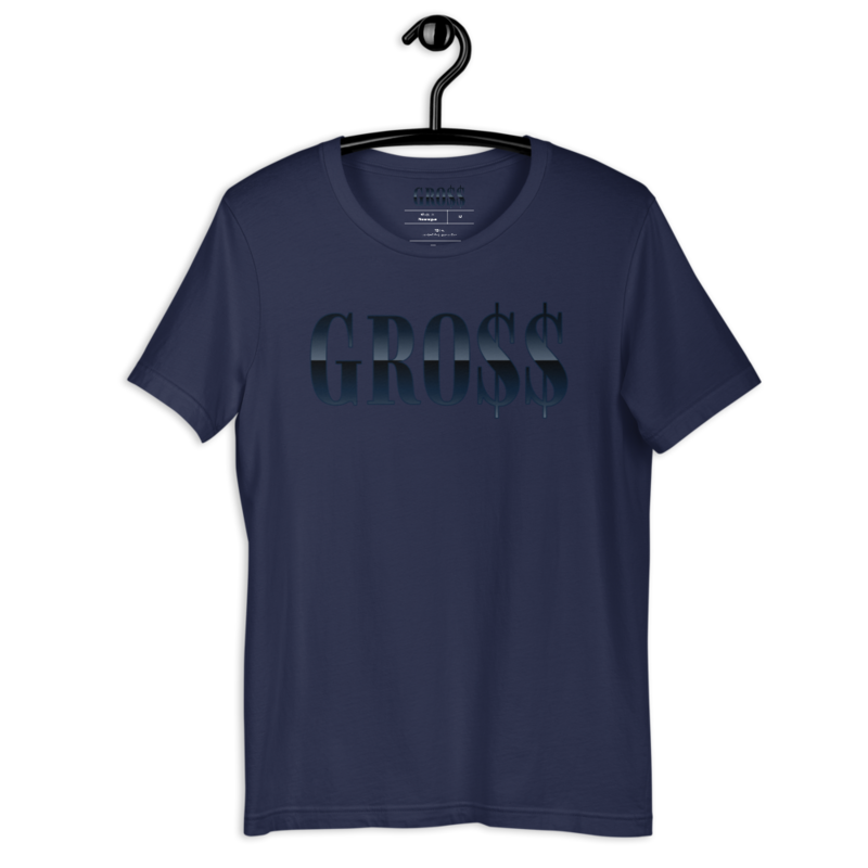 GRO$$ (NAVY BLUE) Short-Sleeve Unisex T-Shirt (NAVY BLUE)