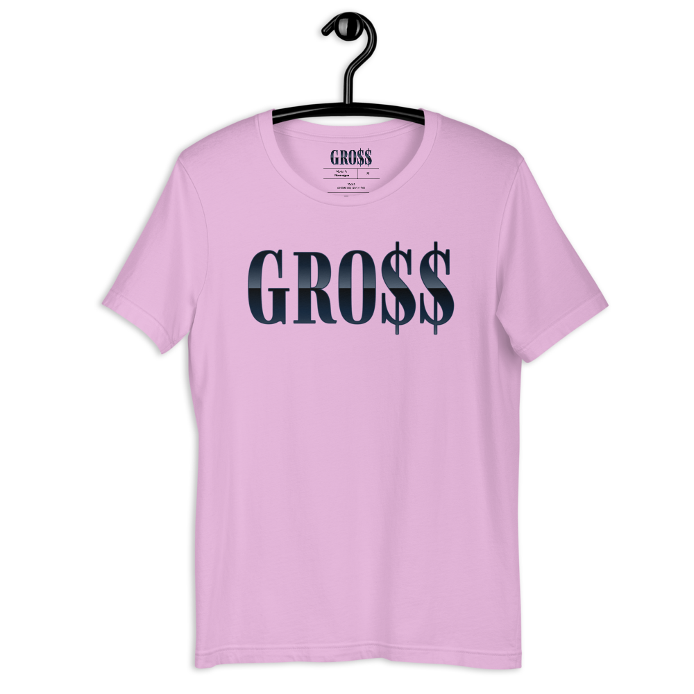 GRO$$ (NAVY BLUE) Short-Sleeve Unisex T-Shirt (LILAC)