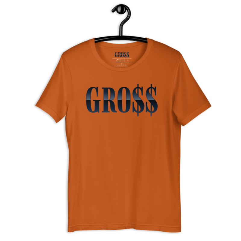 GRO$$ (NAVY BLUE) Short-Sleeve Unisex T-Shirt (AUTUMN)