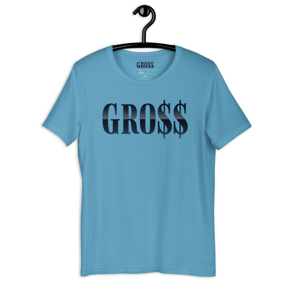 GRO$$ (NAVY BLUE) Short-Sleeve Unisex T-Shirt (OCEAN BLUE)
