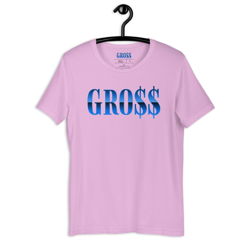 GRO$$ (BAE BLUE) Short-Sleeve Unisex T-Shirt (LILAC)