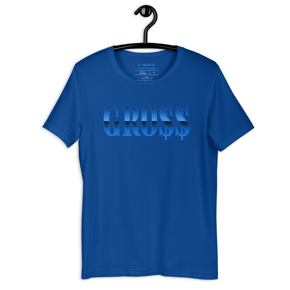 GRO$$ (BAE BLUE) Short-Sleeve Unisex T-Shirt (TRUE ROYAL BLUE), Color: True Royal, Size: S
