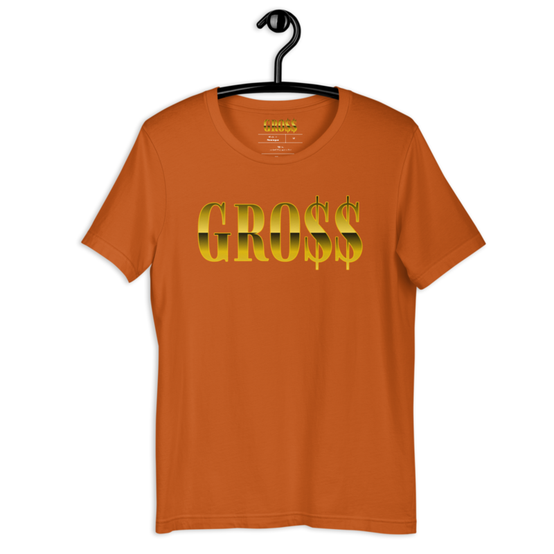 GRO$$ (YELLOW GOLD) Short-Sleeve Unisex T-Shirt (AUTUMN)