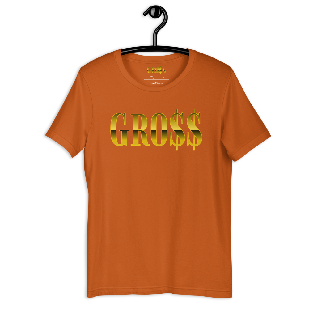 GRO$$ (YELLOW GOLD) Short-Sleeve Unisex T-Shirt (AUTUMN)