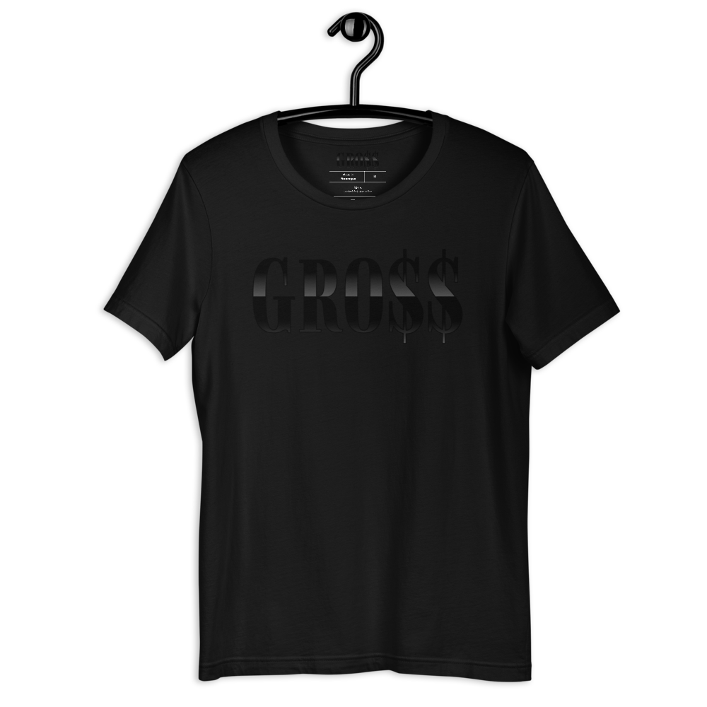GRO$$ (BLACK) Short-Sleeve Unisex T-Shirt (BLACK)