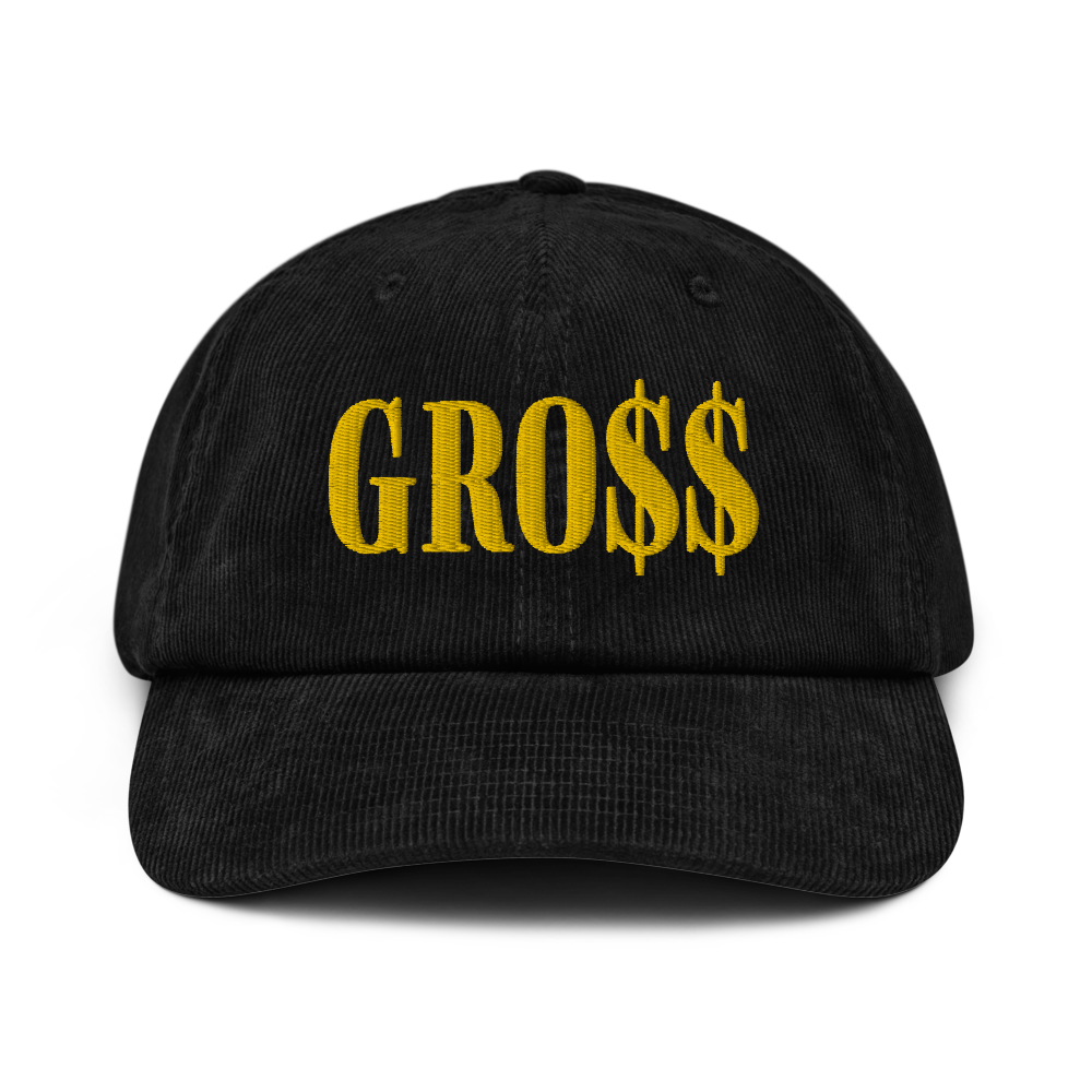 GRO$$ (GOLD) Corduroy hat (BLACK)
