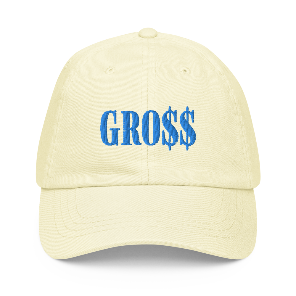 GRO$$ (BAE BLUE) Pastel baseball hat (PASTEL LEMON YELLOW)