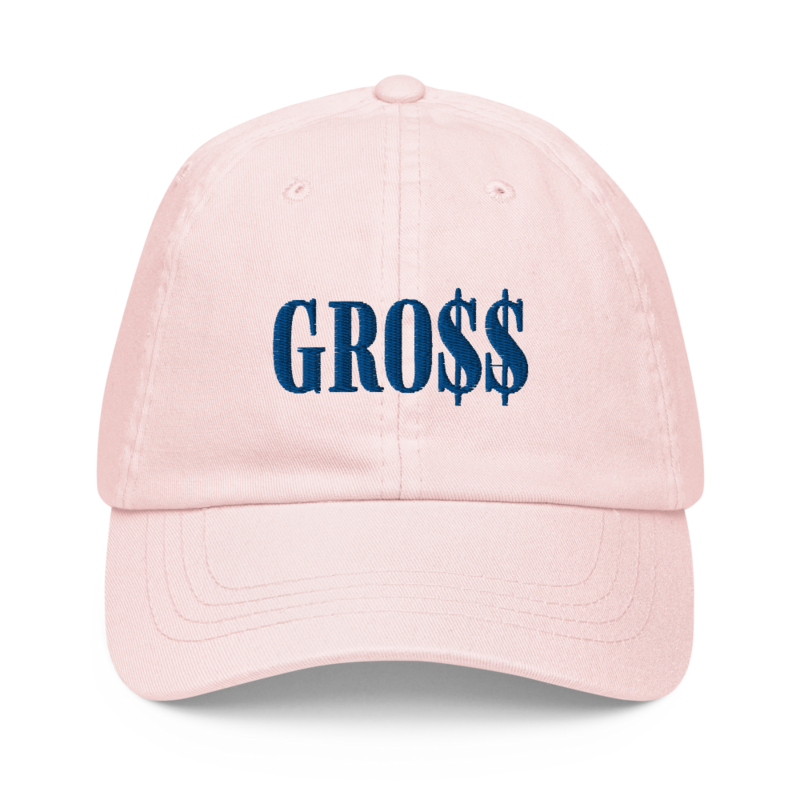 GRO$$ (ROYAL BLUE) Pastel baseball hat (PASTEL PINK)