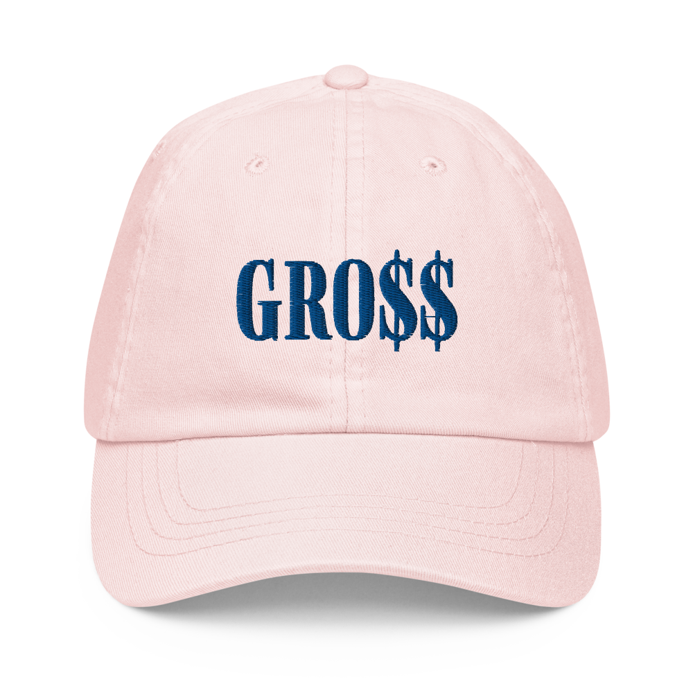 GRO$$ (ROYAL BLUE) Pastel baseball hat (PASTEL PINK)