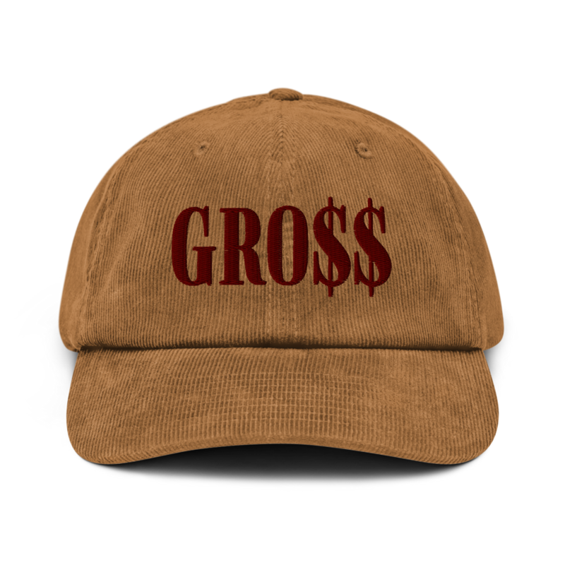 GRO$$ (MAROON) Corduroy hat (CAMEL BROWN)