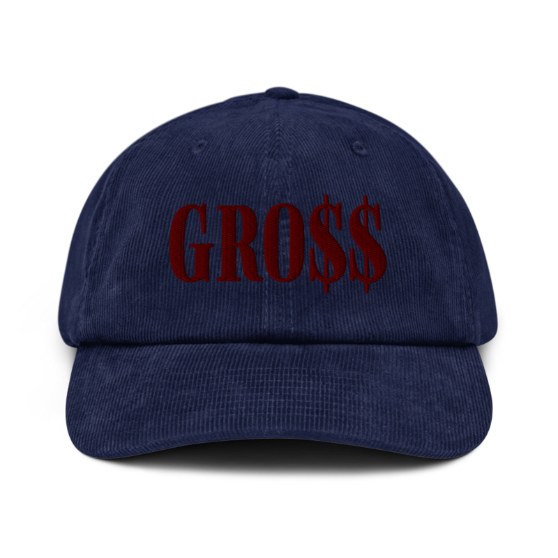 GRO$$ (MAROON) Corduroy hat (OXFORD NAVY BLUE)
