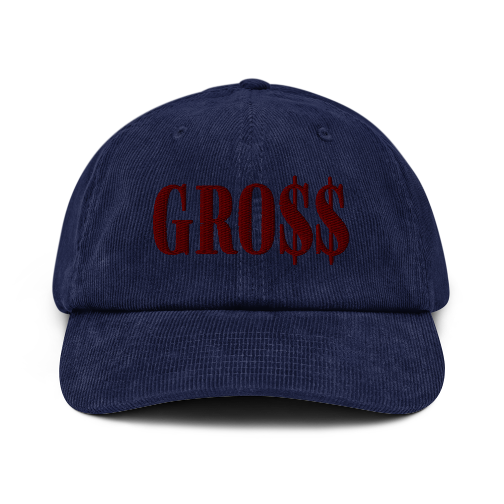 GRO$$ (MAROON) Corduroy hat (OXFORD NAVY BLUE)